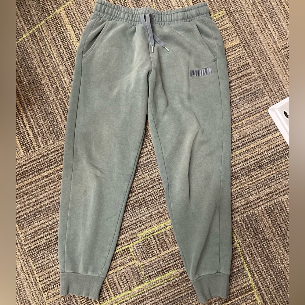 Men’s Puma Medium Green Joggers Pants